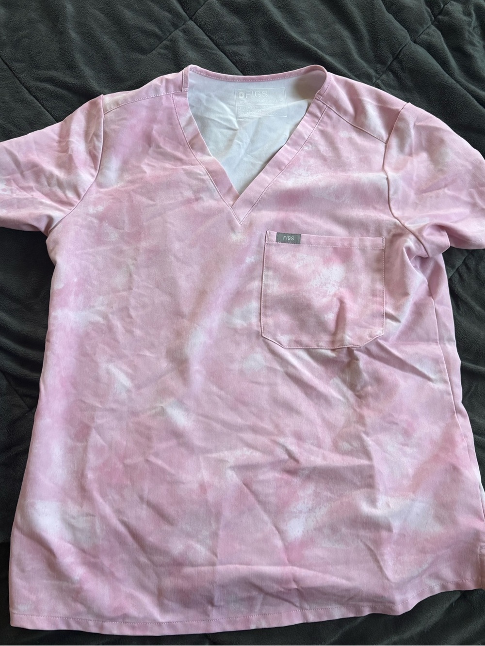 LIMITED EDITION Pink Marble Scrubs set Figs Medium - Picture 4 of 7